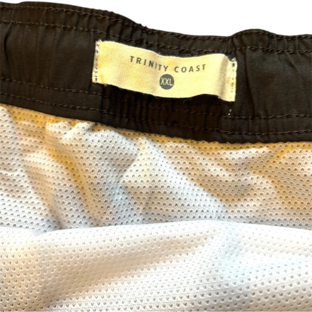 Trinity Coast Men's Swim Trunks XXL Black Drawstring 7